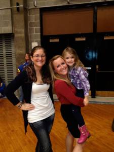 Mary supporting me at my first competition as a coach!